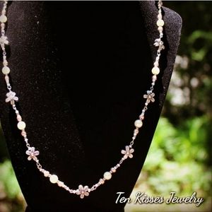 4 for $15 - Floral beaded necklace